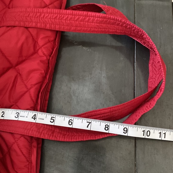 NWT- Red Waffle Stitch Tote Bag - Picture 8 of 8